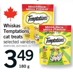 Fortinos WHISKAS TEMPTATIONS CAT TREATS offer