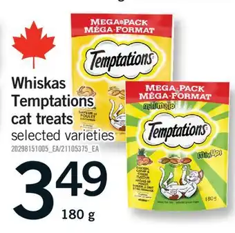 Fortinos WHISKAS TEMPTATIONS CAT TREATS offer