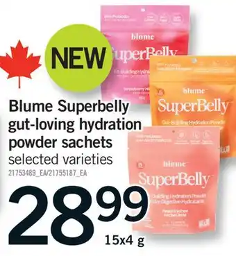 Fortinos BLUME SUPERBELLY GUT-LOVING HYDRATION POWDER SACHETS offer