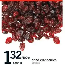 Fortinos DRIED CRANBERRIES offer