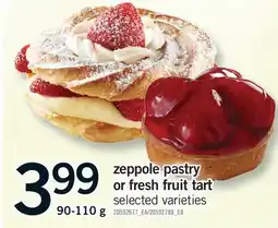 Fortinos ZEPPOLE PASTRY OR FRESH FRUIT TART offer
