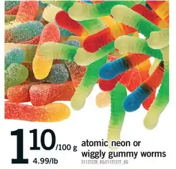 Fortinos ATOMIC NEON OR WIGGLY GUMMY WORMS offer