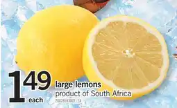 Fortinos LARGE LEMONS offer