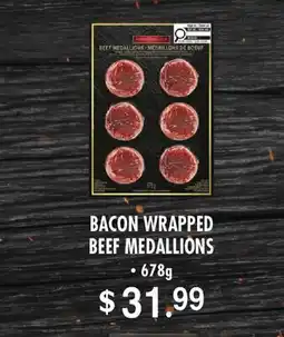 Fortinos BACON WRAPPED BEEF MEDALLIONS offer