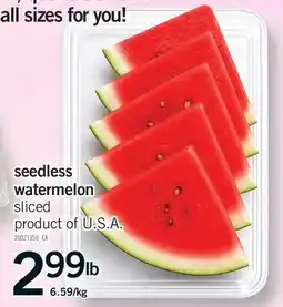 Fortinos SEEDLESS WATERMELON offer