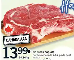 Fortinos RIB STEAK CAP-OFF offer