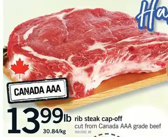 Fortinos RIB STEAK CAP-OFF offer