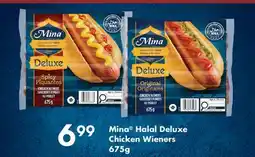 Fortinos MINA HALAL DELUXE CHICKEN WIENERS offer