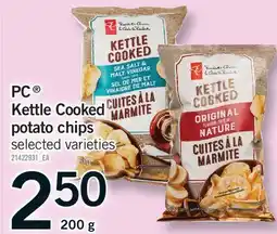 Fortinos PC KETTLE COOKED POTATO CHIPS offer