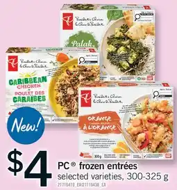 Fortinos PC FROZEN ENTRÉES offer