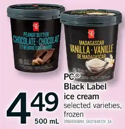 Fortinos PC BLACK LABEL ICE CREAM offer