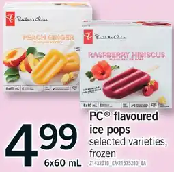 Fortinos PC FLAVOURED ICE POPS offer