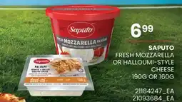 Fortinos SAPUTO FRESH MOZZARELLA OR HALLOUMI-STYLE CHEESE, 190G OR 160G offer