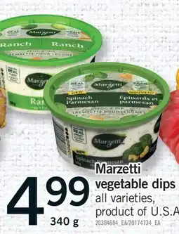 Fortinos MARZETTI VEGETABLE DIPS offer