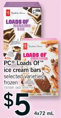 Fortinos PC LOADS OF ICE CREAM BARS offer