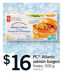 Fortinos PC ATLANTIC SALMON BURGERS offer
