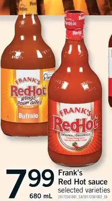 Fortinos FRANK'S RED HOT SAUCE offer
