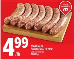 Metro STORE MADE SAUSAGES VALUE PACK offer