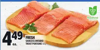 Metro FRESH SKINLESS ONTARIO TROUT PORTIONS offer