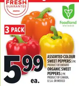 Metro ASSORTED COLOUR SWEET PEPPERS |ASSORTED COLOUR SWEET PEPPERS offer