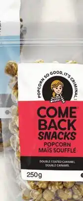 Metro COME BACK SNACKS POPCORN offer