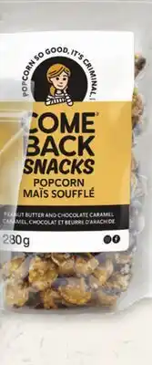 Metro COME BACK SNACKS POPCORN offer