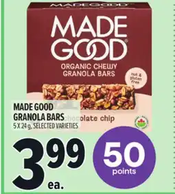 Metro MADE GOOD GRANOLA BARS offer