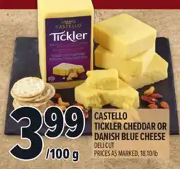 Metro CASTELLO TICKLER CHEDDAR OR DANISH BLUE CHEESE offer