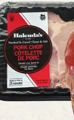 Metro HALENDA'S MINI SMOKED HAM, SLICE BACK BACON OR SMOKED PORK CHOP offer