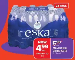 Metro ESKA NATURAL SPRING WATER offer