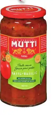 Metro MUTTI PASTA SAUCE offer