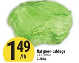 Marché Adonis flat green cabbage offer