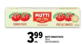 Metro MUTTI TOMATO PASTE offer