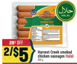 Marché Adonis Harvest Creek smoked chicken sausages Halal offer