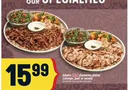 Marché Adonis Adonis Halal shawarma platter offer