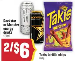 Marché Adonis Rockstar or Monster energy drinks offer