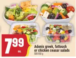 Marché Adonis Adonis greek, fattouch or chicken ceasar salads offer