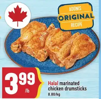 Marché Adonis Halal marinated chicken drumsticks offer