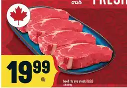 Marché Adonis beef rib eye steak offer