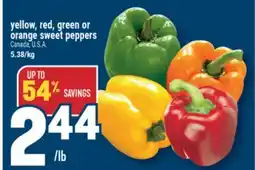 Marché Adonis yellow, red, green or orange sweet peppers offer