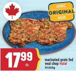 Marché Adonis marinated grain fed veal chop Halal offer