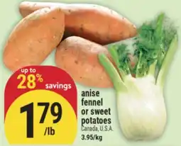 Marché Adonis anise fennel or sweet potatoes offer