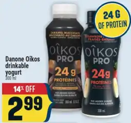 Marché Adonis Danone Oîkos drinkable yogurt offer