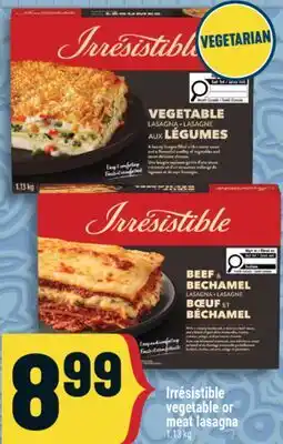 Marché Adonis Irresistible vegetable or meat lasagna offer