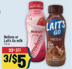 Marché Adonis Neilson or Lait's Go milk offer