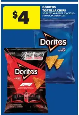 Real Canadian Superstore DORITOS TORTILLA CHIPS, 210/235 G offer