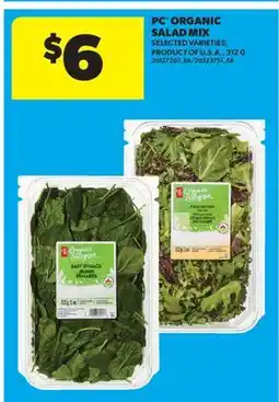 Real Canadian Superstore PC ORGANIC SALAD MIX offer