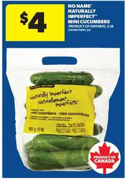 Real Canadian Superstore NO NAME NATURALLY IMPERFECT MINI CUCUMBERS, 2 LB offer