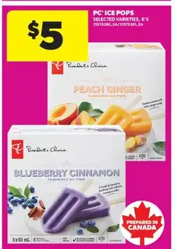 Real Canadian Superstore PC ICE POPS, 6' S offer