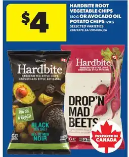 Real Canadian Superstore HARDBITE ROOT VEGETABLE CHIPS, 150 G OR AVOCADO OIL POTATO CHIPS, 128 G offer